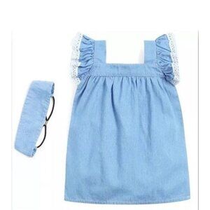 D&L Kids Store Dress 2 Piece Cotton Set Blue 18/24M A001191